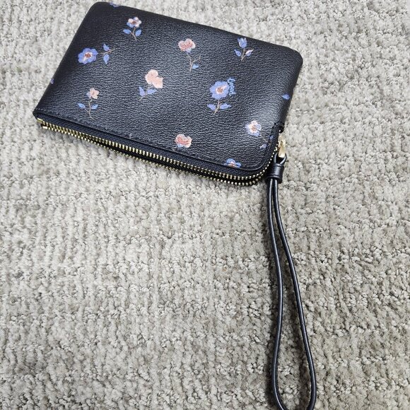 Coach Wristlet Wallet Black Floral Women's Size Small - Picture 11 of 11